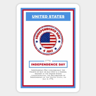 Independence Day - United States - For 4th of july - Print Design Poster - 1706205 Sticker